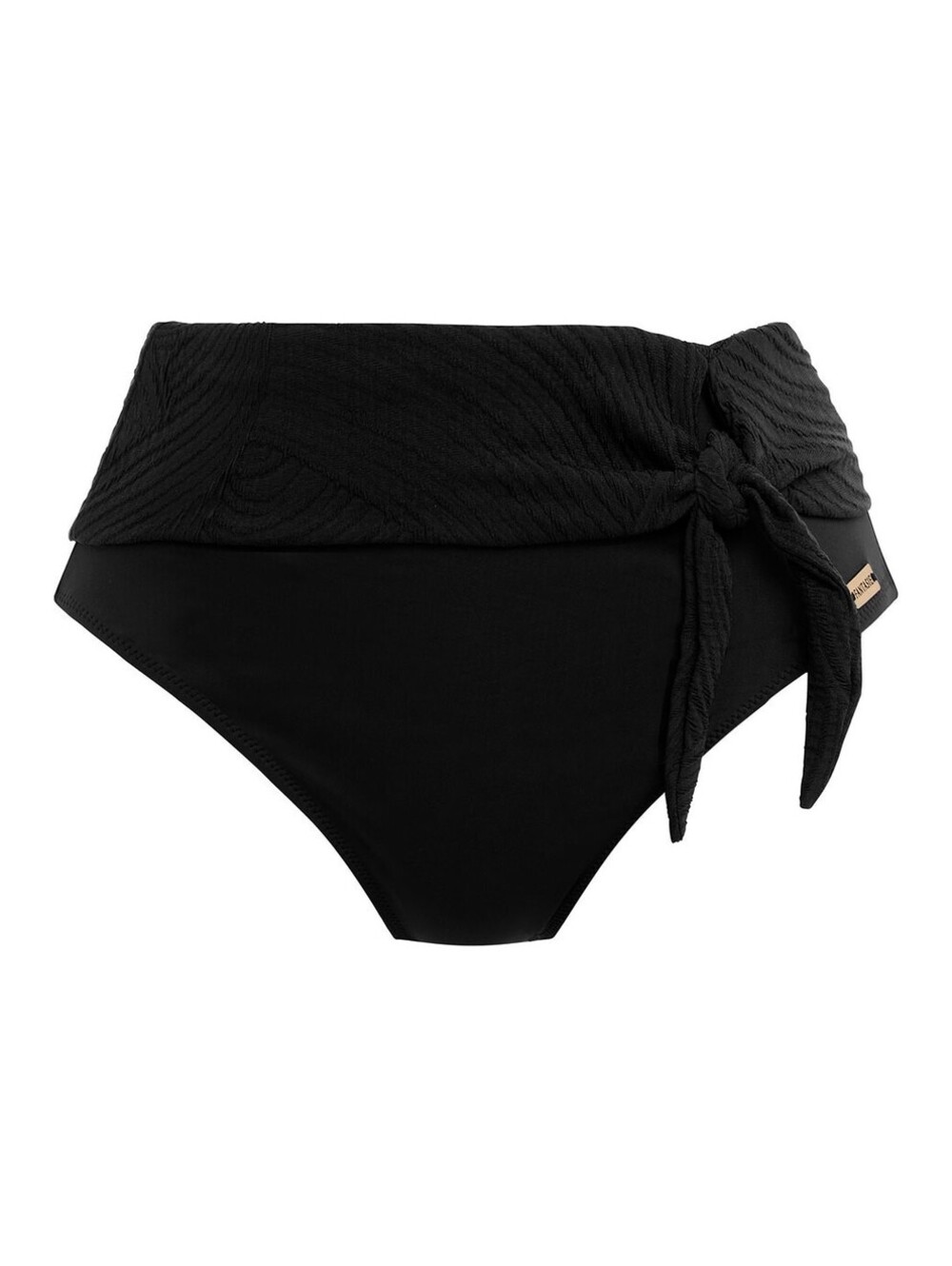 NWT Ottawa High Waist Bikini Brief Swim Bottom Black Size XL